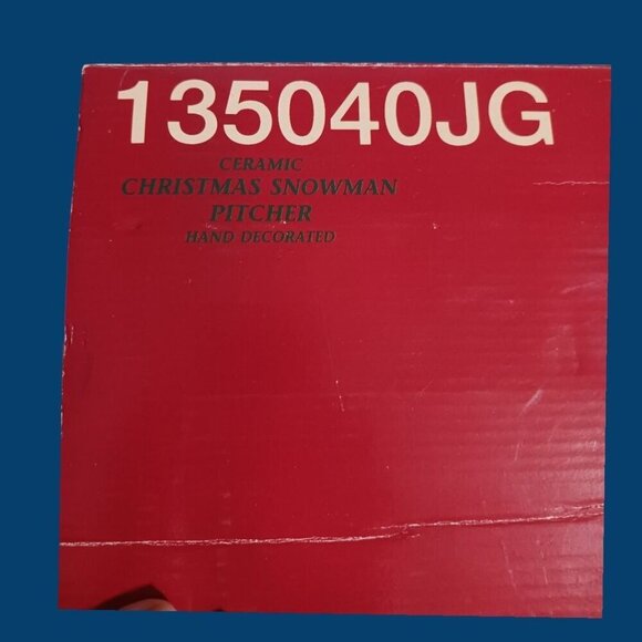 Ceramic Christmas Snowman Pitcher Festive Holiday Tableware Vintage Design - Picture 10 of 11